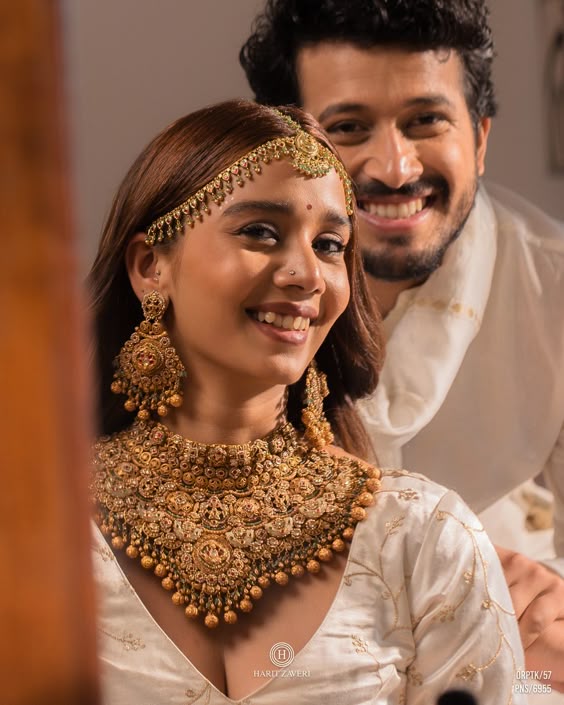 Home whatsapp +917016466150 22kt gold heritage necklace set harit zaveri jewelers ahmedabad india